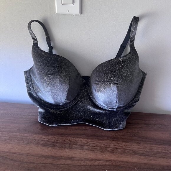 NWT Victoria Secret Lined Demi Velvet Sparkle Bra Body By Victoria Size 38DD - Picture 2 of 6